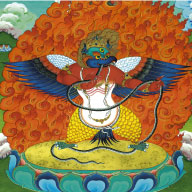 Multicolored Garuda, the Mandala Protector